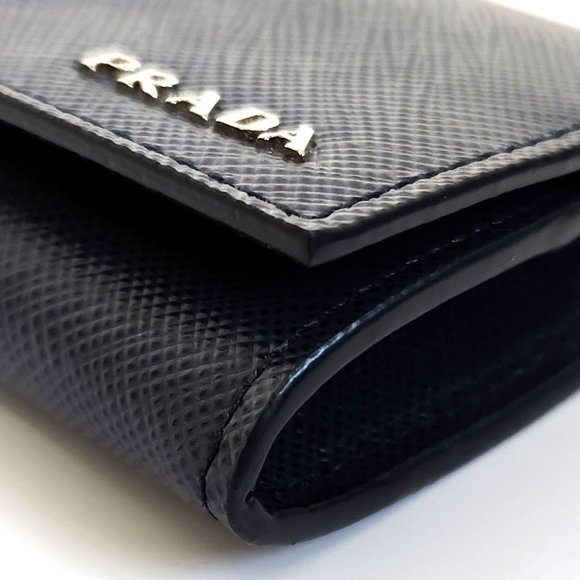 PRADA Wallet/Coin Case 2MM935 Navy Saffiano Leather Coin Purse - Picture 8 of 9